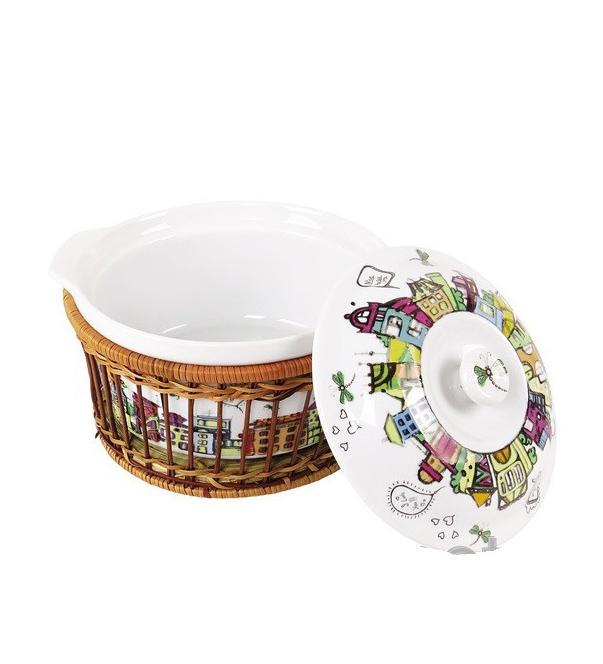 Форма для выпечки Kamille City 1,8 л в плетеной корзине (3236320)