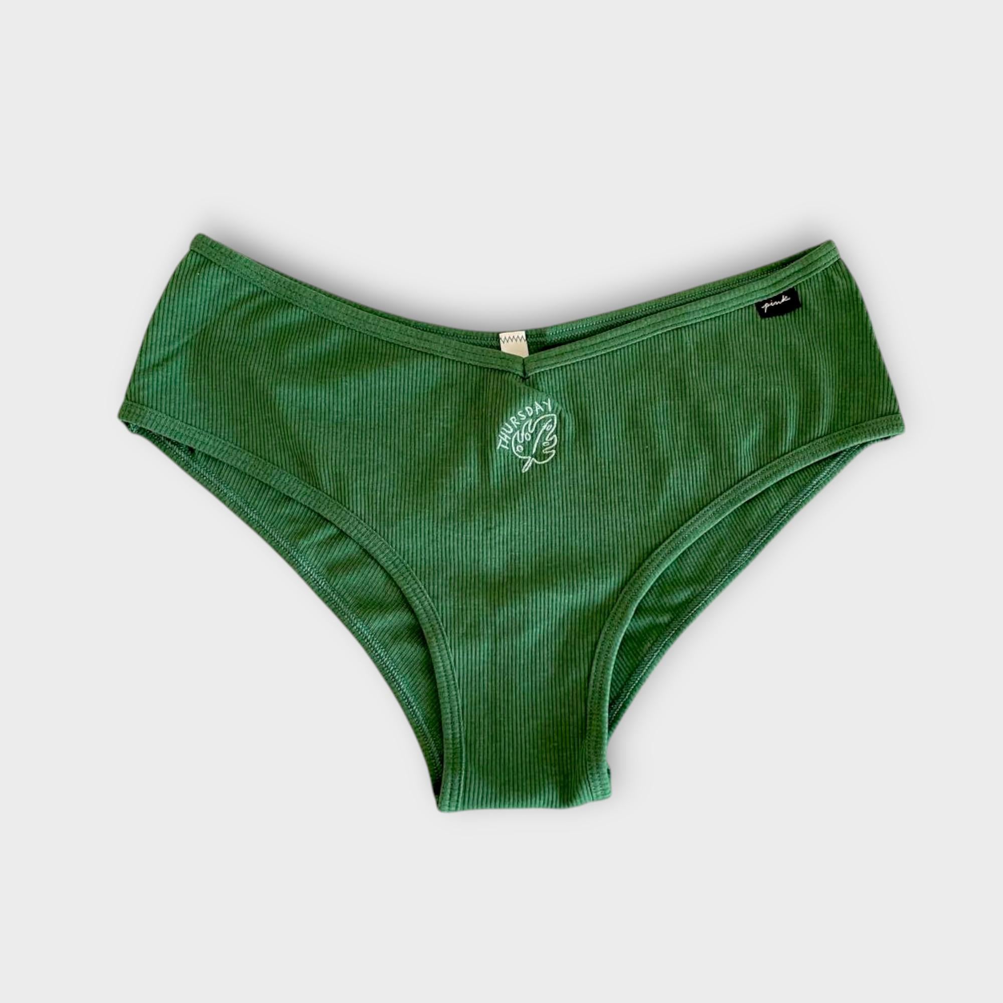 Трусики чики Victoria's Secret PINK Cotton Cheekster Panty L Зеленый (23230а)