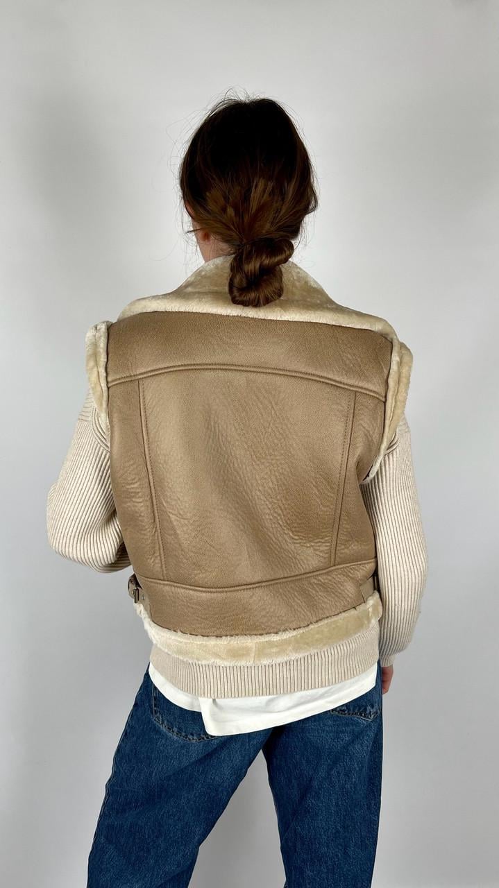 Дубленка женская Бренд #204-01 S Черный (23918469) - фото 8 Дубленка женская Бренд #204-01 S Черный (23918469) - фото 8