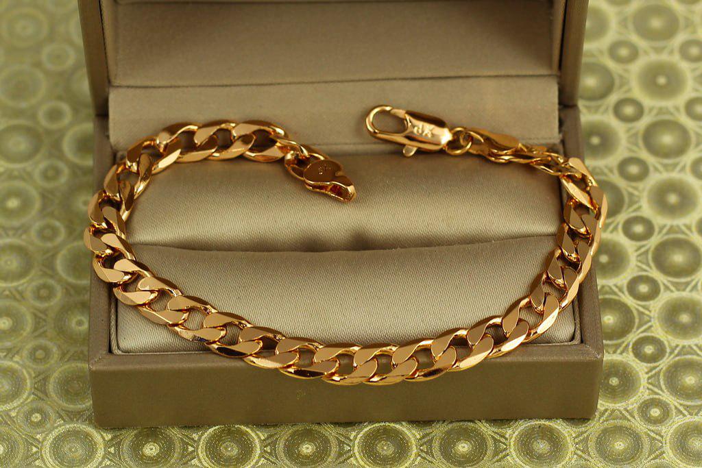 Браслет Xuping Jewelry панцирный 20 см 6 мм Золотистый (29165381)