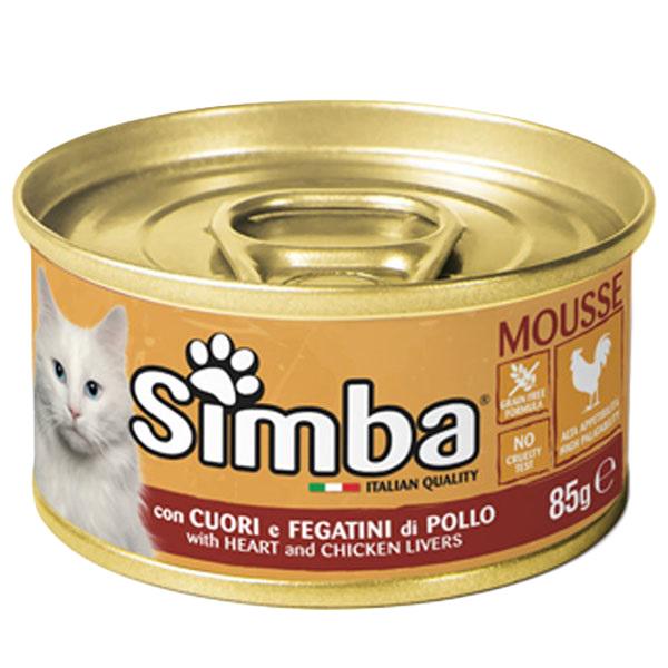 Корм для кошек влажный Monge Simba Cat Wet куриные сердечки и печень 85 г (000025813)