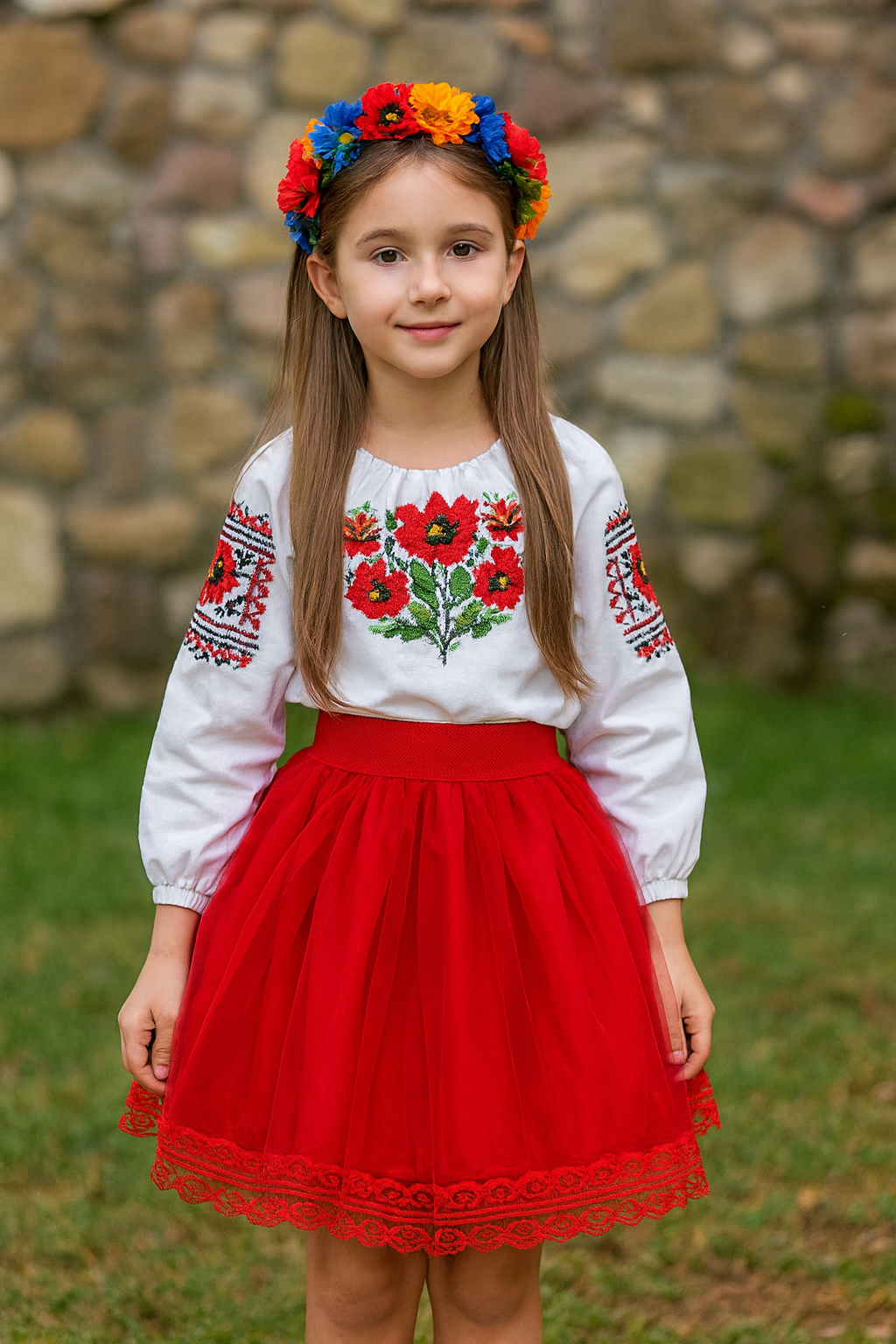 Юбка для девочки 98 см Красный