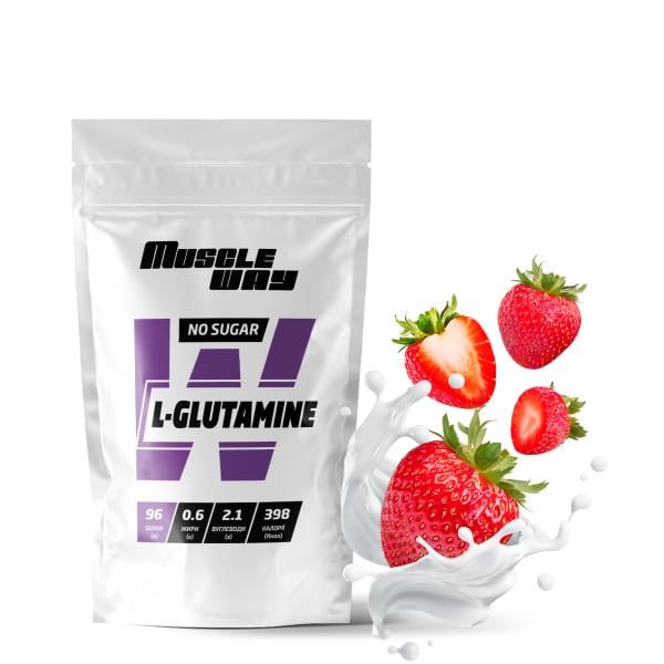 Аминокислота MuscleWay L-Glutamine Клубника для мышечной ткани на 20 порций 100 г (21-125-glu-mw-rs100.2) Аминокислота MuscleWay L-Glutamine Клубника для мышечной ткани на 20 порций 100 г (21-125-glu-mw-rs100.2)