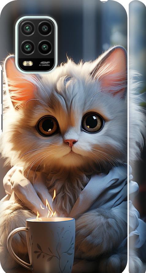 Чехол на Xiaomi Mi 10 Lite White cat (5646m-1924-42517)
