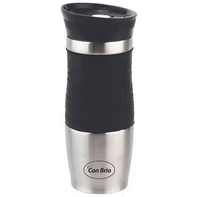 Термокухоль Con Brio CB-364 з кришкою напувалкою 380 мл Black (iz14519) - фото 1 Термокухоль Con Brio CB-364 з кришкою напувалкою 380 мл Black (iz14519) - фото 1