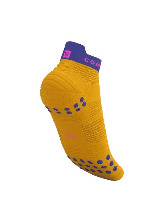 Носки Compressport Pro Racing Socks v4.0 Run Low T1 Saffron/Dazz Blue - фото 3