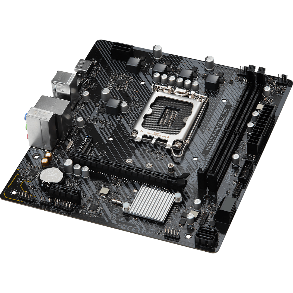 Материнська плата ASRock H610M-H2/M.2 D5 Intel H610/S1700/MicroATX/2xDDR5 DIMM (4c954dee) - фото 3