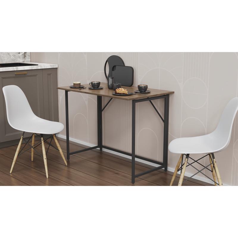 Стіл розкладний Ferrum-decor Moris метал/ДСП 16 мм Чорний/Дуб Сонома Трюфель (FRD-104673) - фото 5 Стіл розкладний Ferrum-decor Moris метал/ДСП 16 мм Чорний/Дуб Сонома Трюфель (FRD-104673) - фото 5