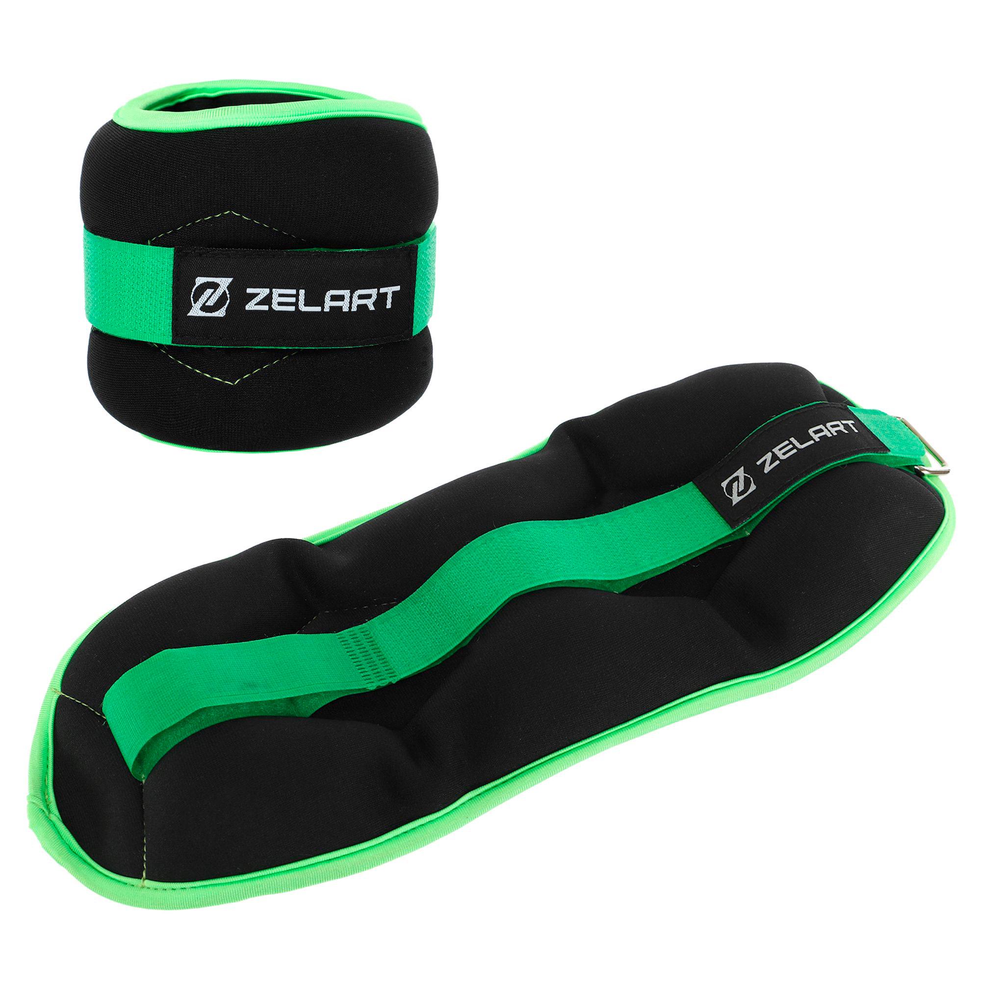 Обтяжувачі-манжети для рук та ніг Zelart Pro 2х2 кг Чорний/Салатовий (FI-7208-4_Черный-салатовый) - фото 1 Обтяжувачі-манжети для рук та ніг Zelart Pro 2х2 кг Чорний/Салатовий (FI-7208-4_Черный-салатовый) - фото 1