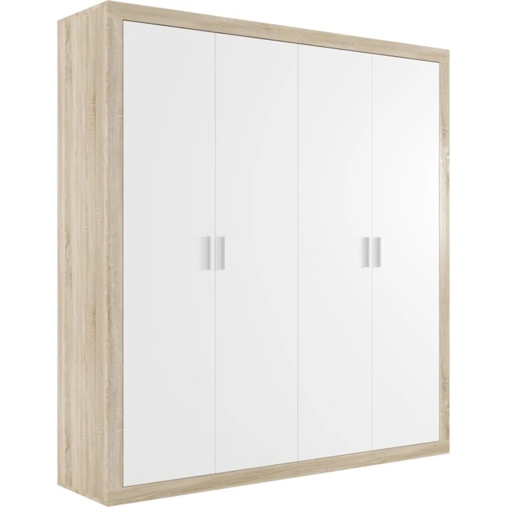 Шкаф распашной для одежды Гербор Сара SZF4D Дуб сонома/Нимфея альба (GRB-1449)