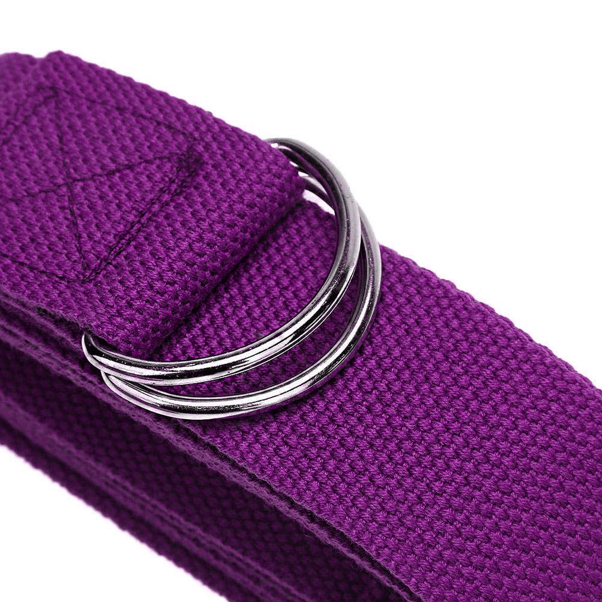 Ремень для йоги EasyFit Yoga Strap 183 см Сиреневый (EFYGS183-BZ) - фото 3