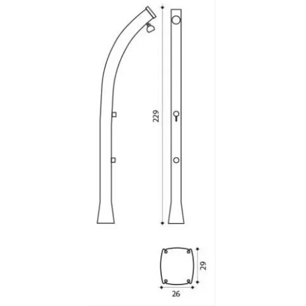 Летний душ с мойкой для ног Aquaviva Happy DS-H422BL (1440240713) - фото 2