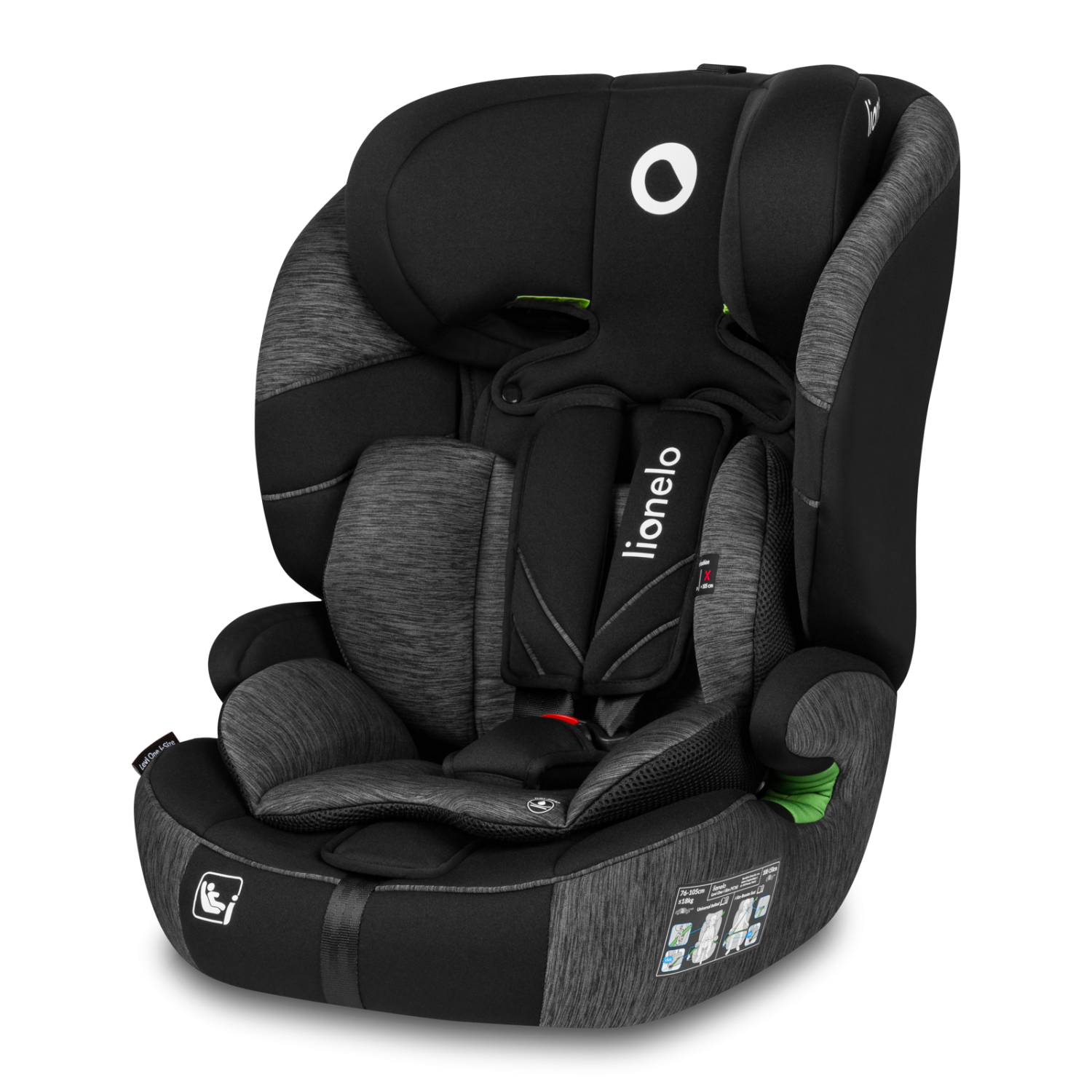 Автокресло детское Lionelo Levi One I-Size Black/Grey