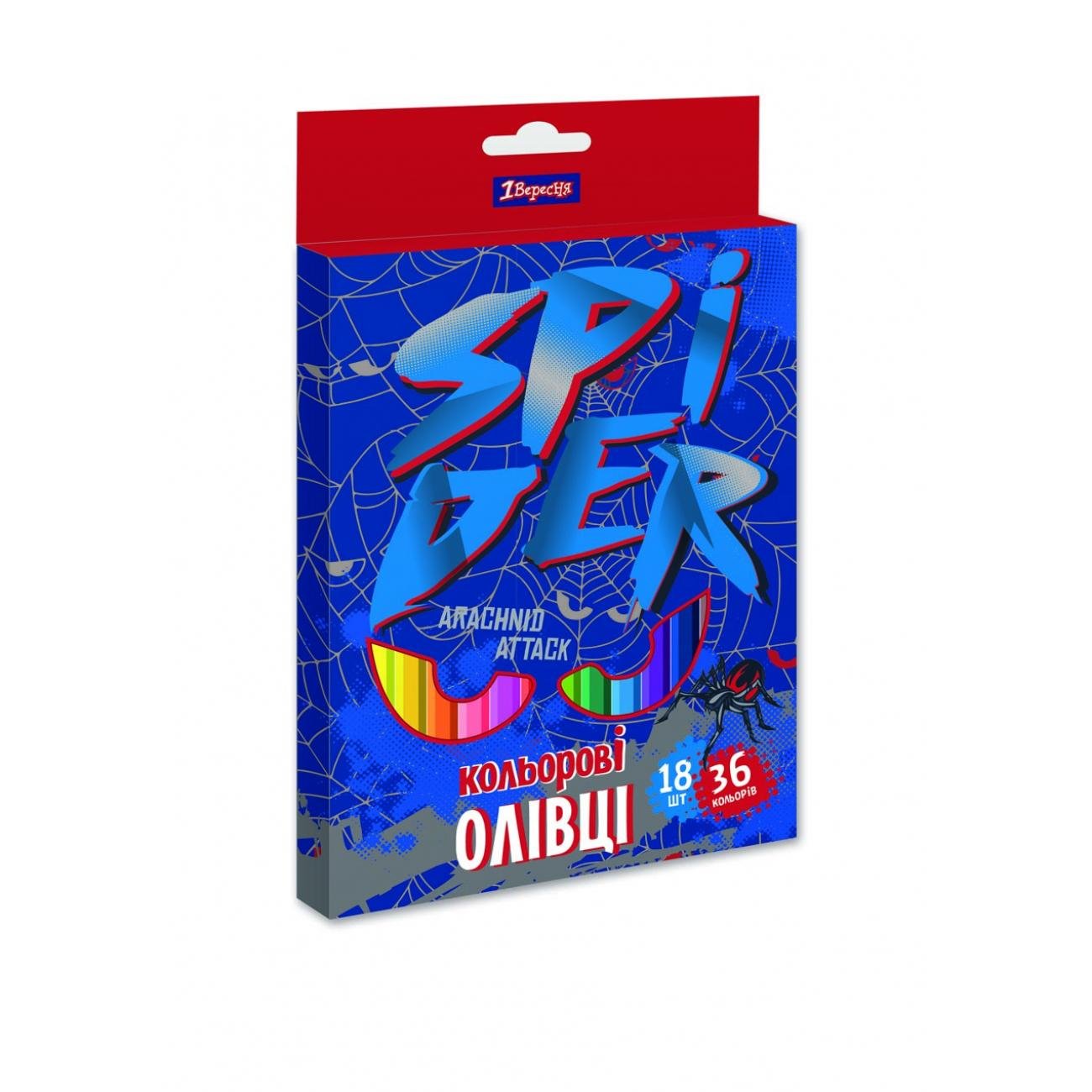 Олівці кольорові 1 Вересня Spider 18/36 кольорів (MTT-163072)