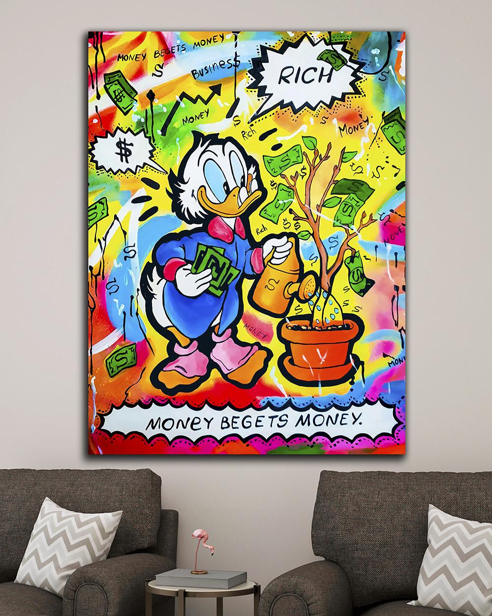 Картина в офис Скрудж Создатель денег 60х80 см (MIX-608-1)