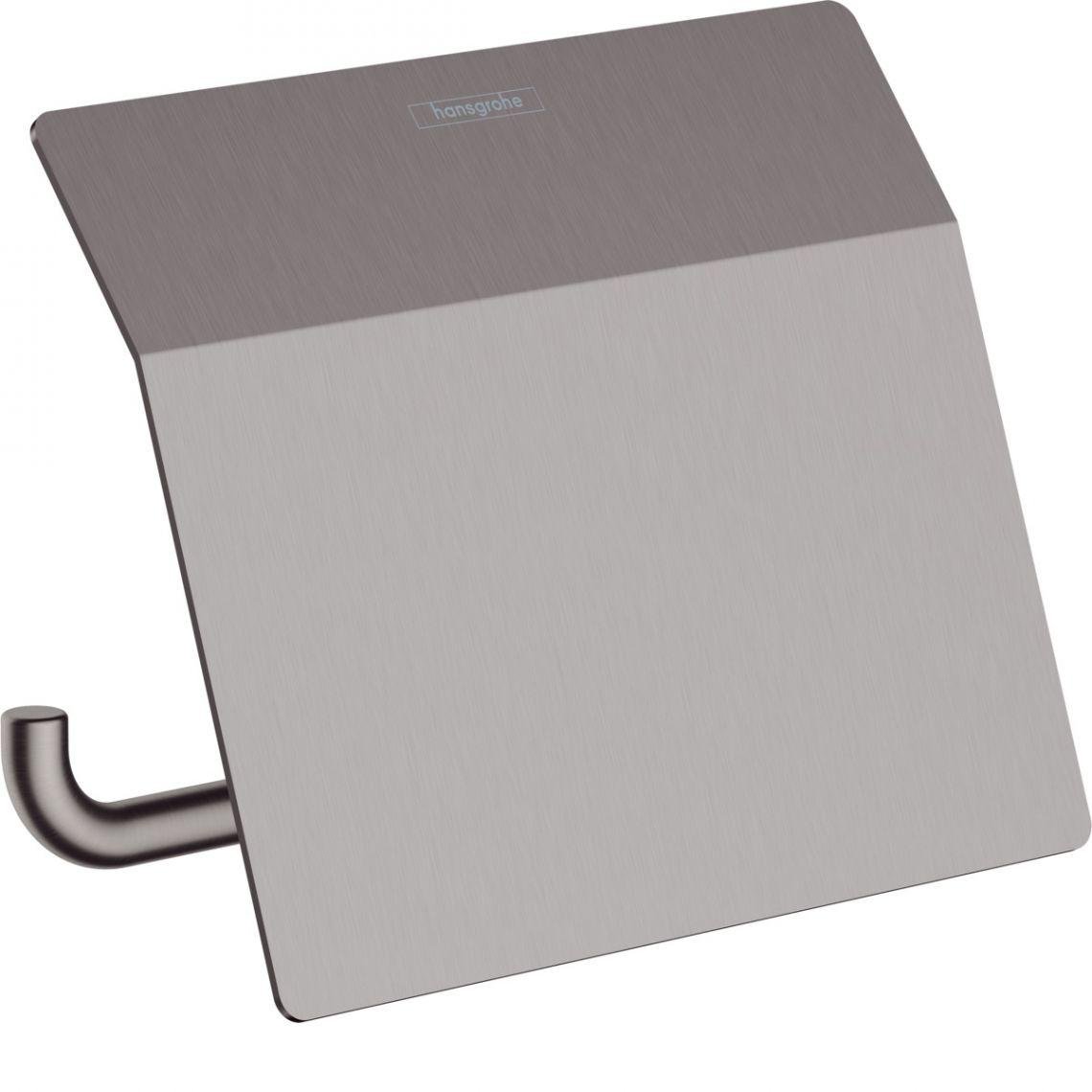 Тримач туалетного паперу з кришкою Hansgrohe AddStoris металевий Чорний (41753340)