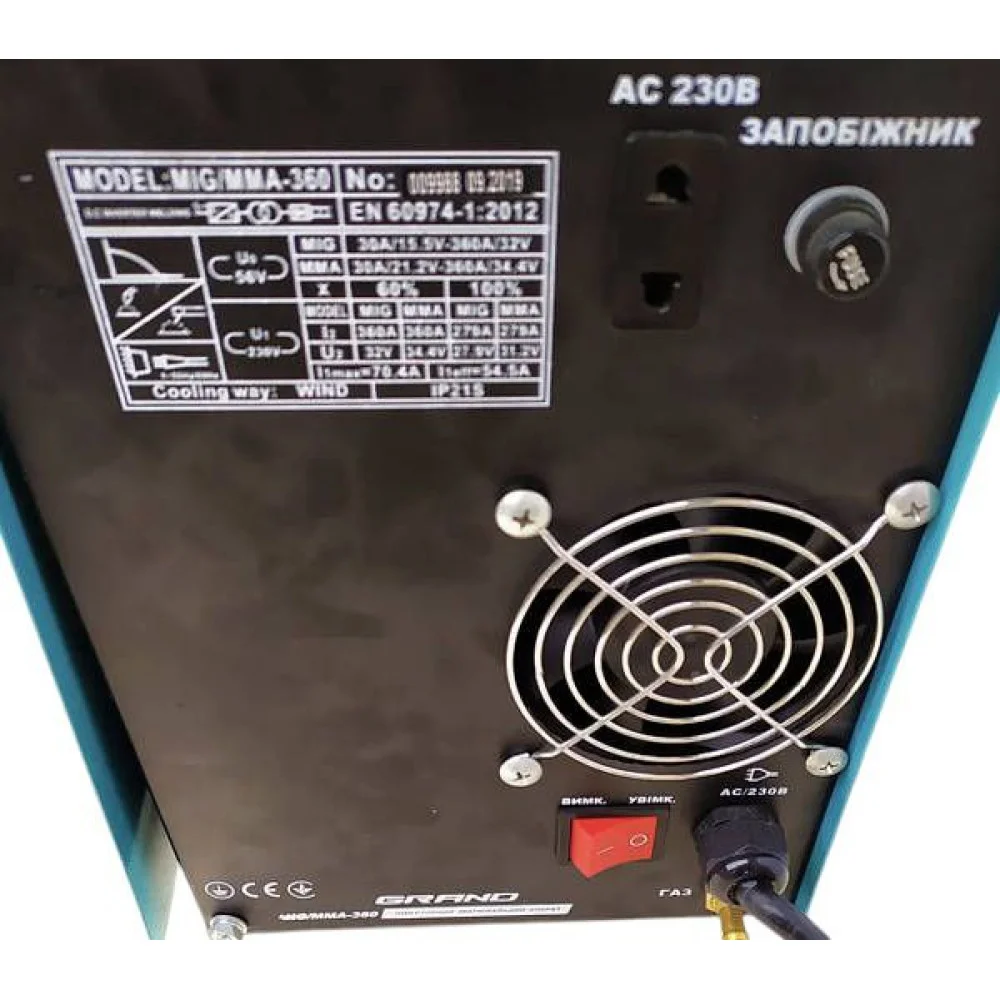 Інверторний зварювальний напівавтомат Grand MIG/MMA-360 - фото 6 Інверторний зварювальний напівавтомат Grand MIG/MMA-360 - фото 6