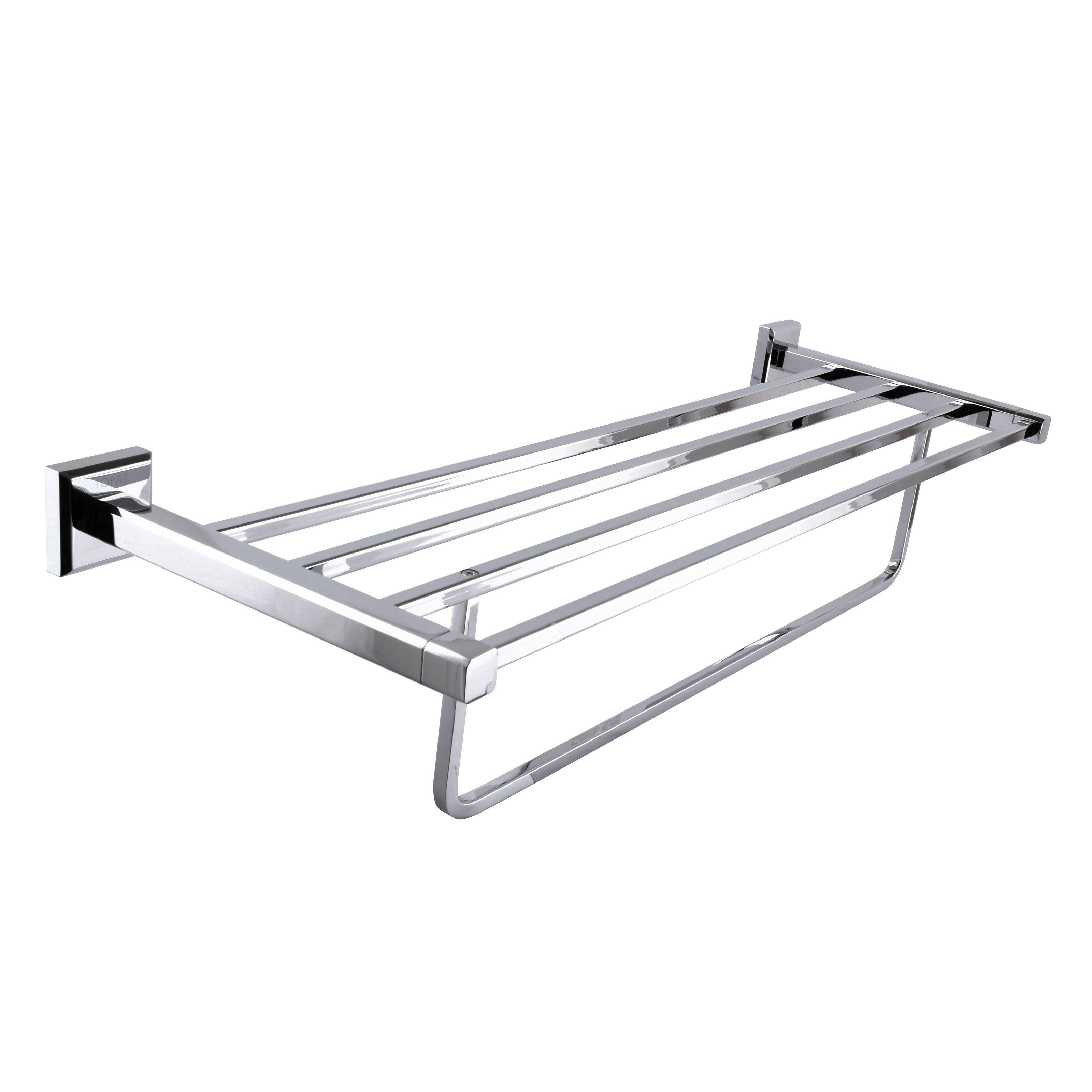 Держатель для полотенец TOPAZ TKB 9981 000021344 с полкой Хром (115411)