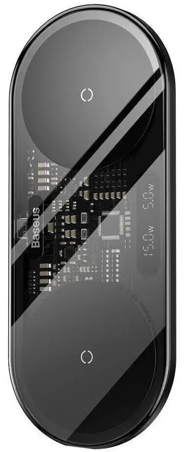 Устройство беспроводное зарядное BASEUS Digital Led Display WXSX010101 2в1 20W Black