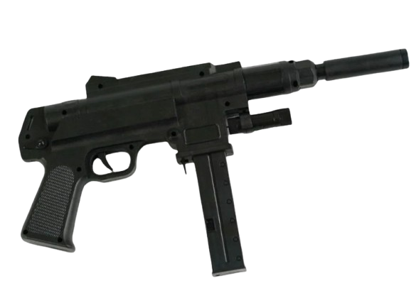 Автомат игрушечный с лазерным прицелом/глушителем стреляет пульками 6 мм (140360) Автомат игрушечный с лазерным прицелом/глушителем стреляет пульками 6 мм (140360)