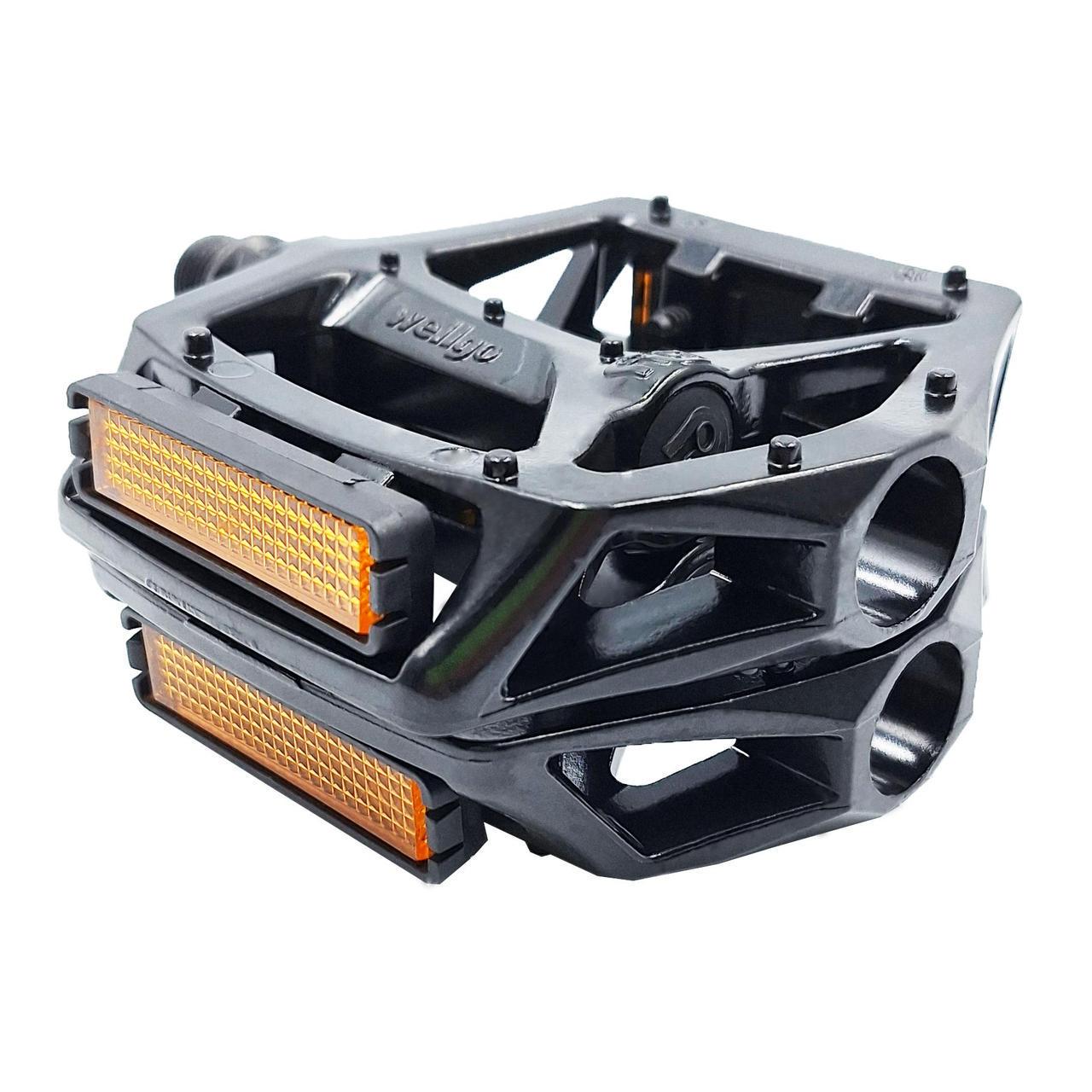 Педали велосипедные алюминиевые Wellgo B249 на полимерных подшипниках Черный (G0001512)