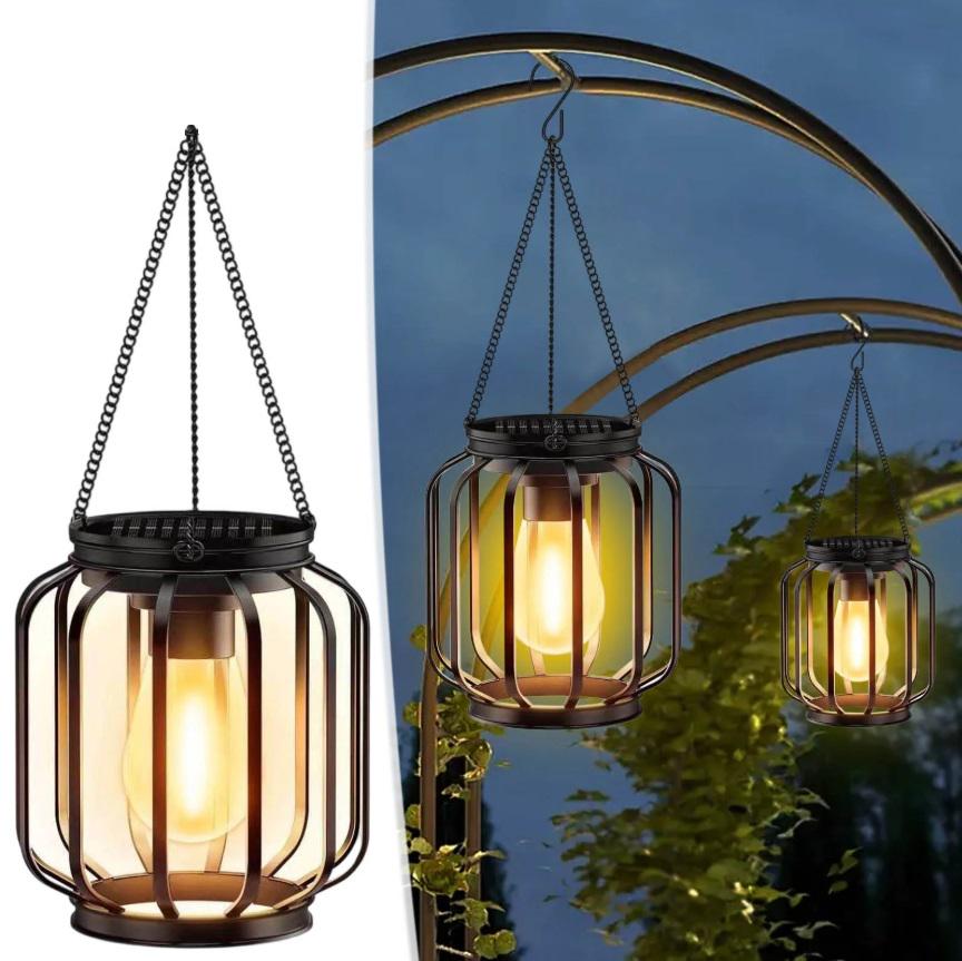 Ліхтар-лампа підвісний садовий Сутінки на сонячній батареї металевий Теплий Білий (1000-ZB-1019) - фото 7 Ліхтар-лампа підвісний садовий Сутінки на сонячній батареї металевий Теплий Білий (1000-ZB-1019) - фото 7