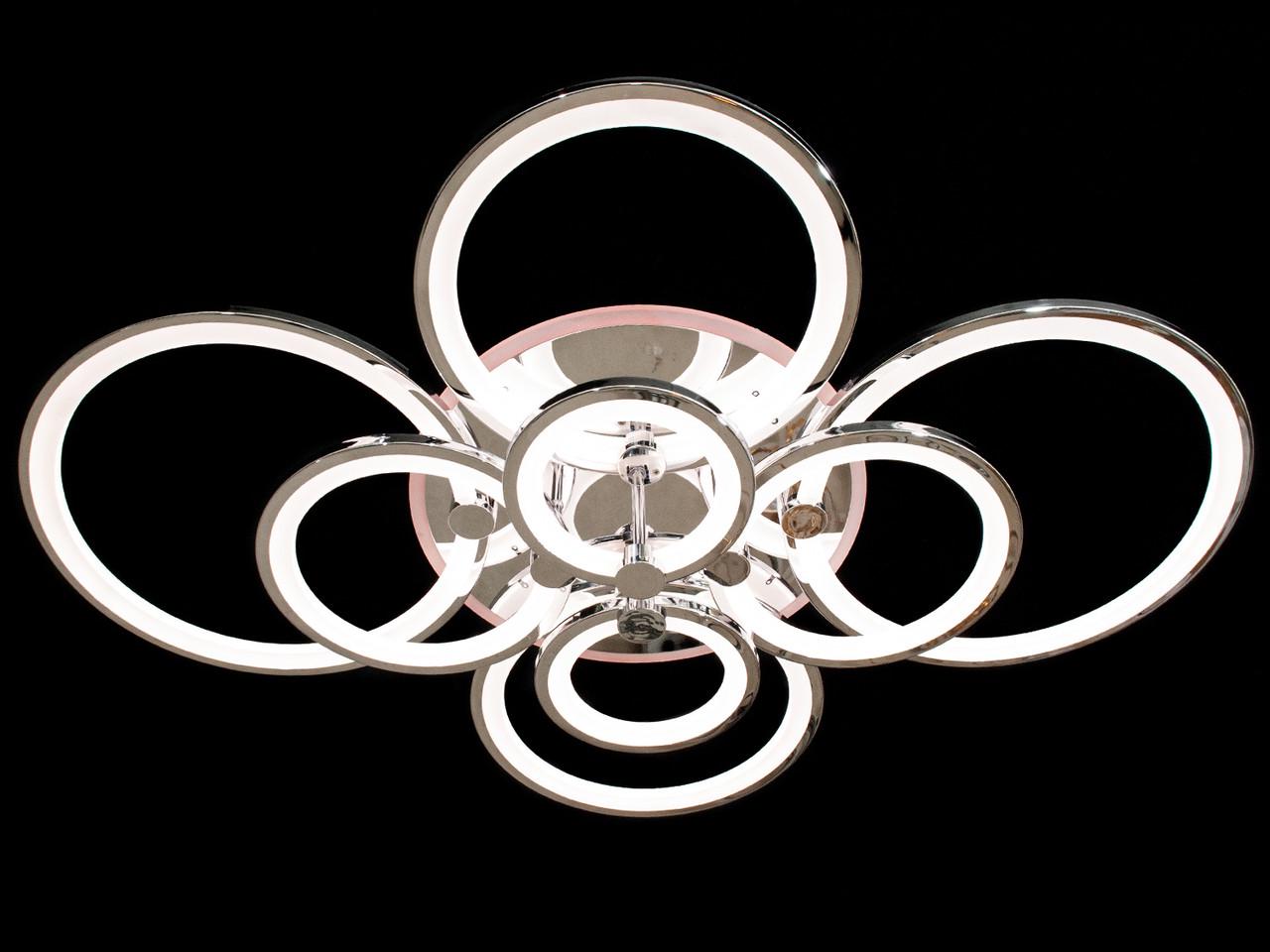 Люстра светодиодная 8022-8HR-LS хай-тек 175W на 25 кв.м Хром (1506609550) - фото 5 Люстра светодиодная 8022-8HR-LS хай-тек 175W на 25 кв.м Хром (1506609550) - фото 5