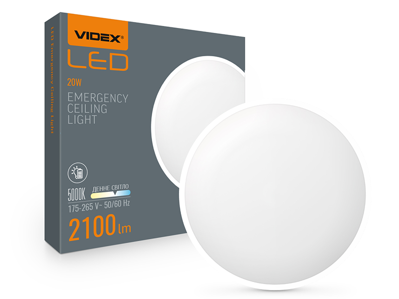 Світильник аварійний Videx 20W 5000K 220V (VL-CLR-EM200-2)