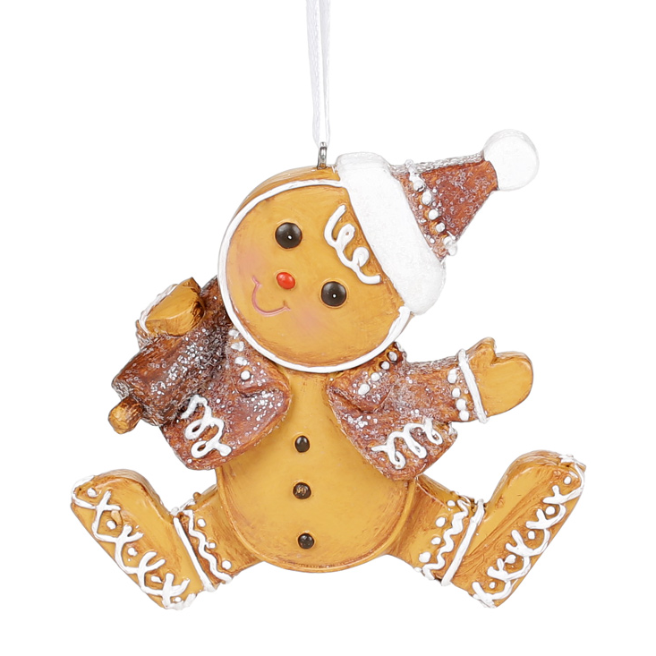 Фигурка новогодняя подвесная BonaDi Пряниковый человек 2 (838-398)