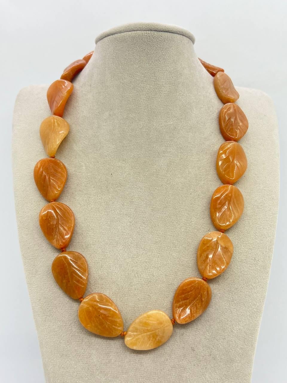 Бусы агат 46 см Коричневый (11292)