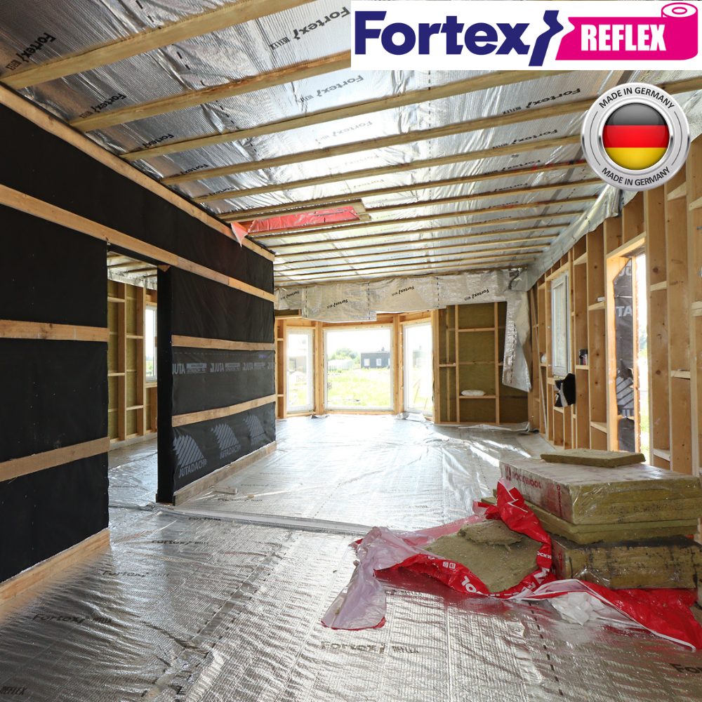 Плівка пароізоляційна Fortex Reflex армована 1,5 м x 50 м 75 м2 90 г/м2 (340011) - фото 9