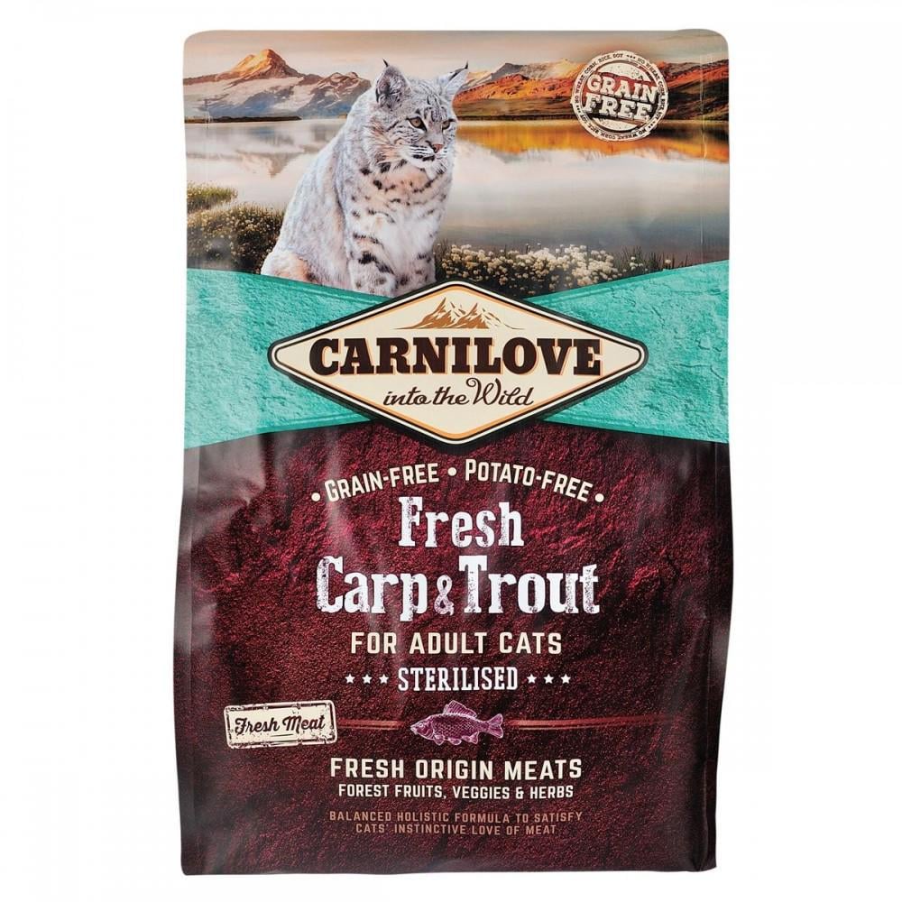 Корм сухий Carnilove Fresh Carp & Trout для стерилізованих котів риба 2 кг - фото 4