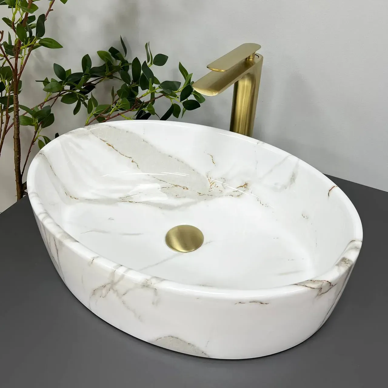 Умывальник накладной VBI Cefalu овальный 505x360 мм Белый (RM-VBI-015401) Умывальник накладной VBI Cefalu овальный 505x360 мм Белый (RM-VBI-015401)