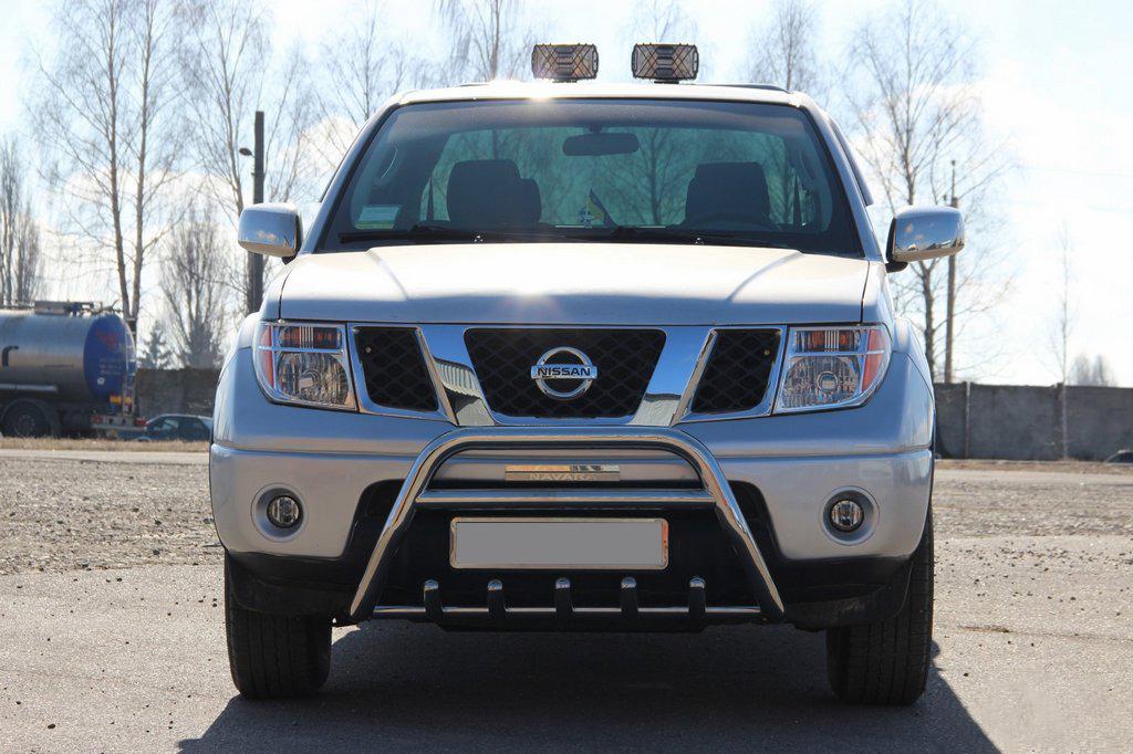 Кенгурятник WT003 CAN для Nissan Pathfinder R51 2005-2014 гг. нержавеющая сталь Хром