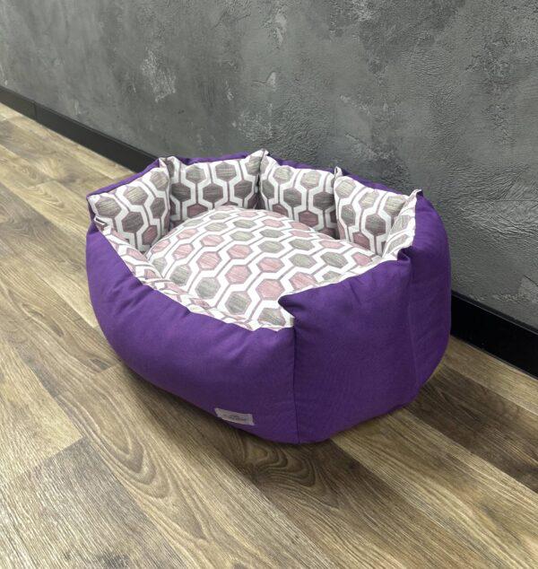 Лежак для котів та собак Comfort Home модель 2 Honeycomb pink 60х45 см