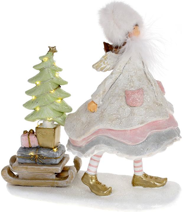 Декоративная статуэтка Девочка-Ангел с Подарками 20,5 см полистоун (BD-831-355)