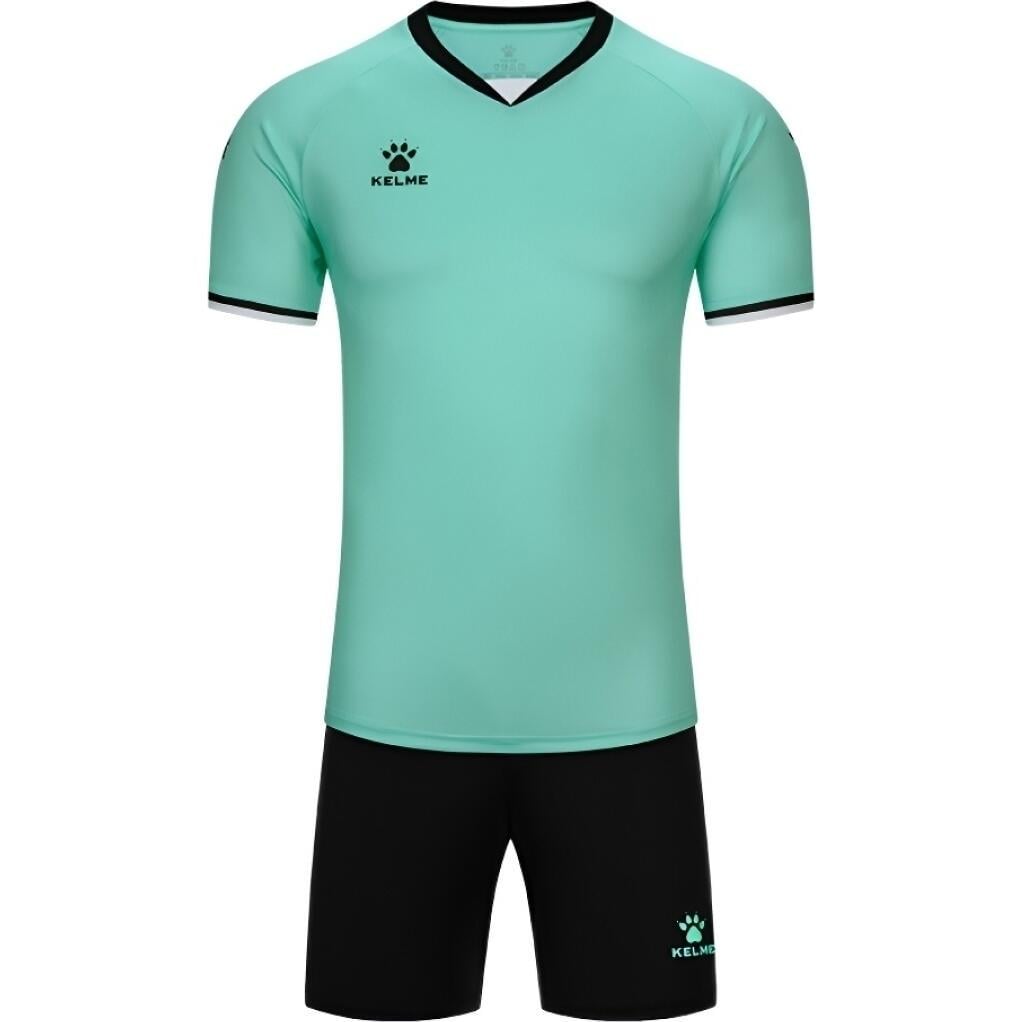 Комплект футбольної форми Kelme KADIS II 14 років/XS Бірюзово-чорний (8551ZB11084.9305)