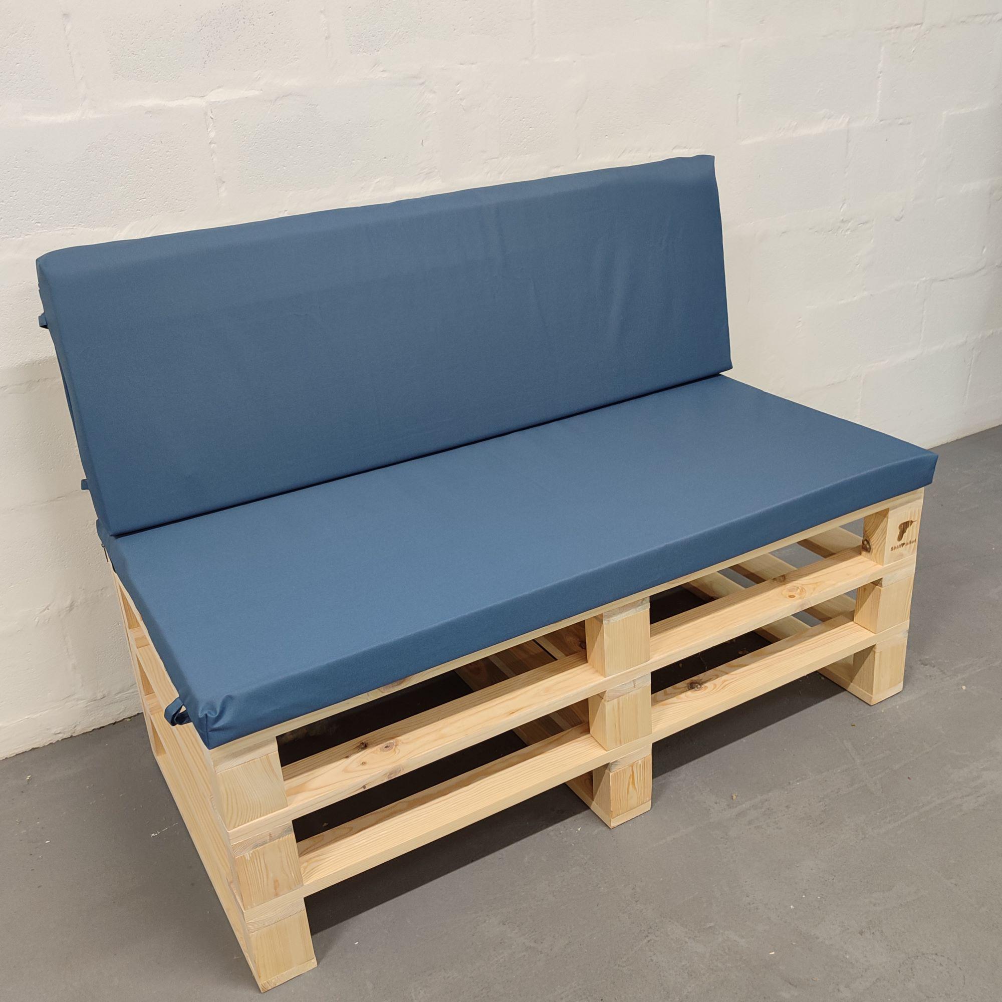 Комплект водоотталкивающих подушек для паллет-дивана eGarden оксфорд 120x60x5/120x40x5 см Джинс (5604) - фото 2 Комплект водоотталкивающих подушек для паллет-дивана eGarden оксфорд 120x60x5/120x40x5 см Джинс (5604) - фото 2