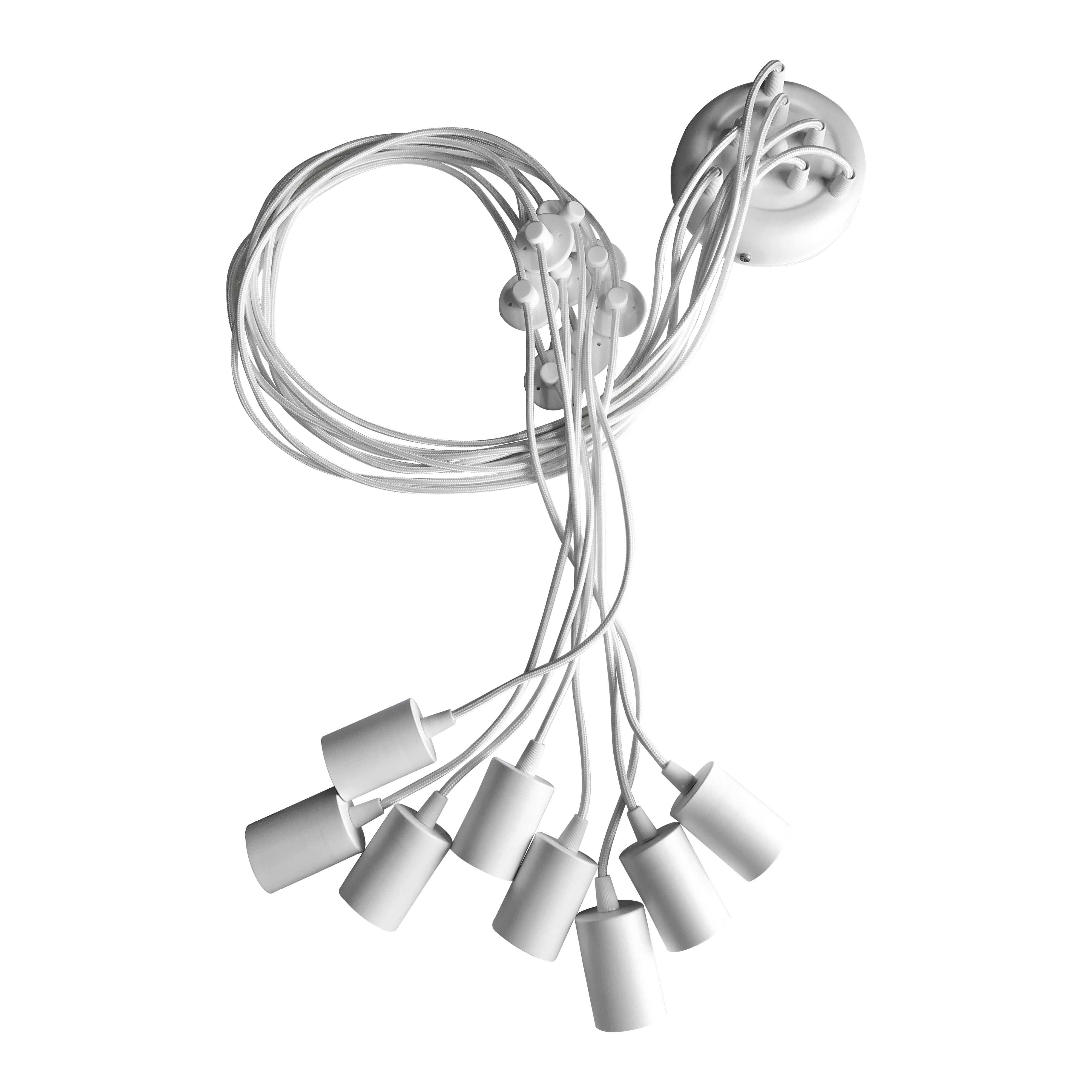 Люстра паук MSK ELECTRIC Spider NL 149-8W на восемь ламп Белый (86978)