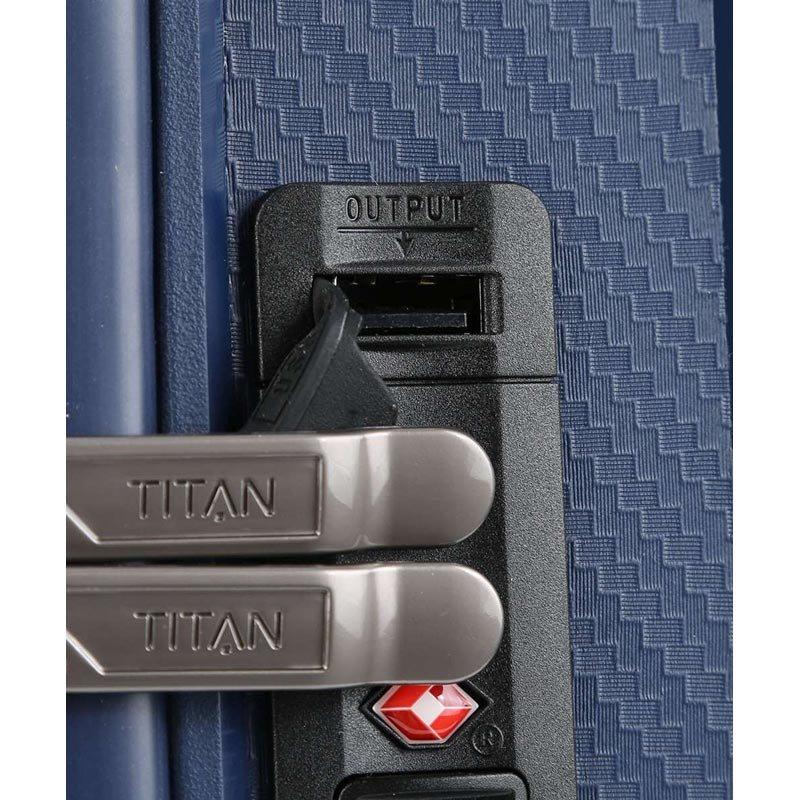 Валіза на 4 колесах Titan Compax з USB S 43 л Navy (Ti844406-20) - фото 6