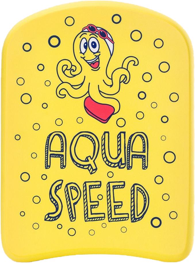 Доска для плавания Aqua Speed Kiddie Kickboard Octopus 31x23x2,4 см Желтый (5908217668974)