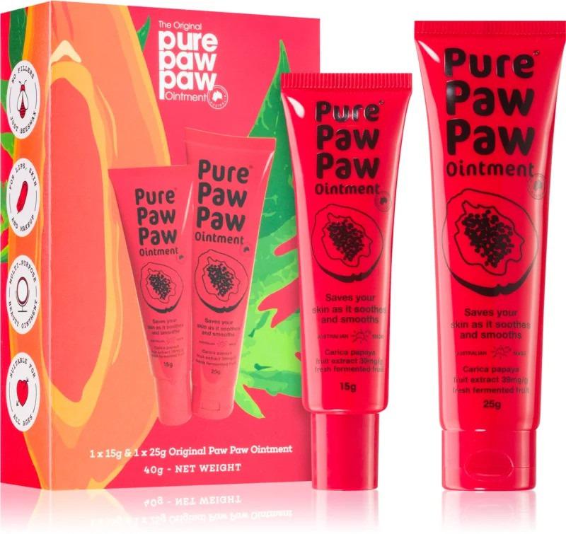 Набір відновлюючих бальзамів для губ Pure Paw Paw Duo 15/25 г