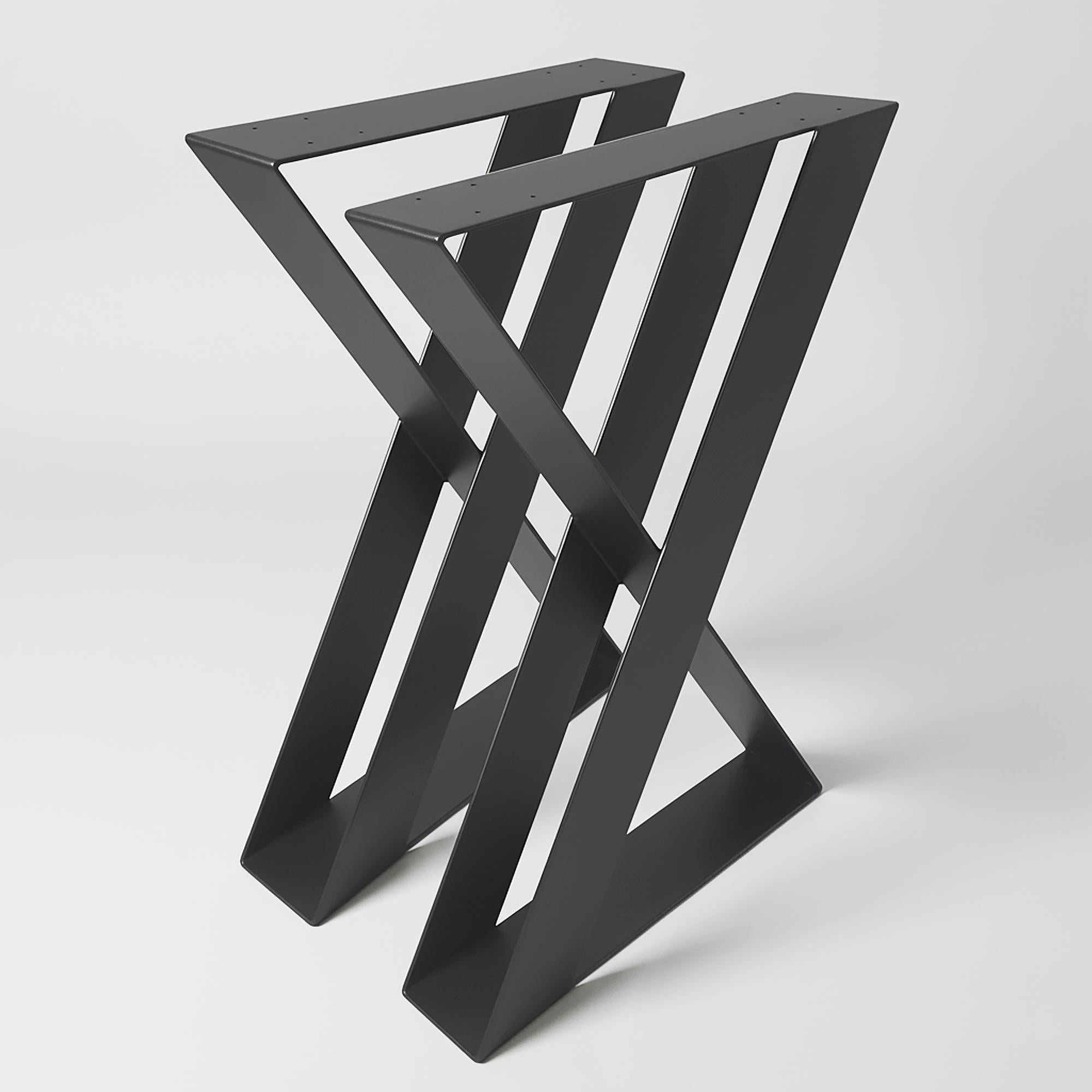 Комплект опор для стола из металла 500х108 мм H 730 мм стальная пластина 100x4,0 мм Черный (1139)