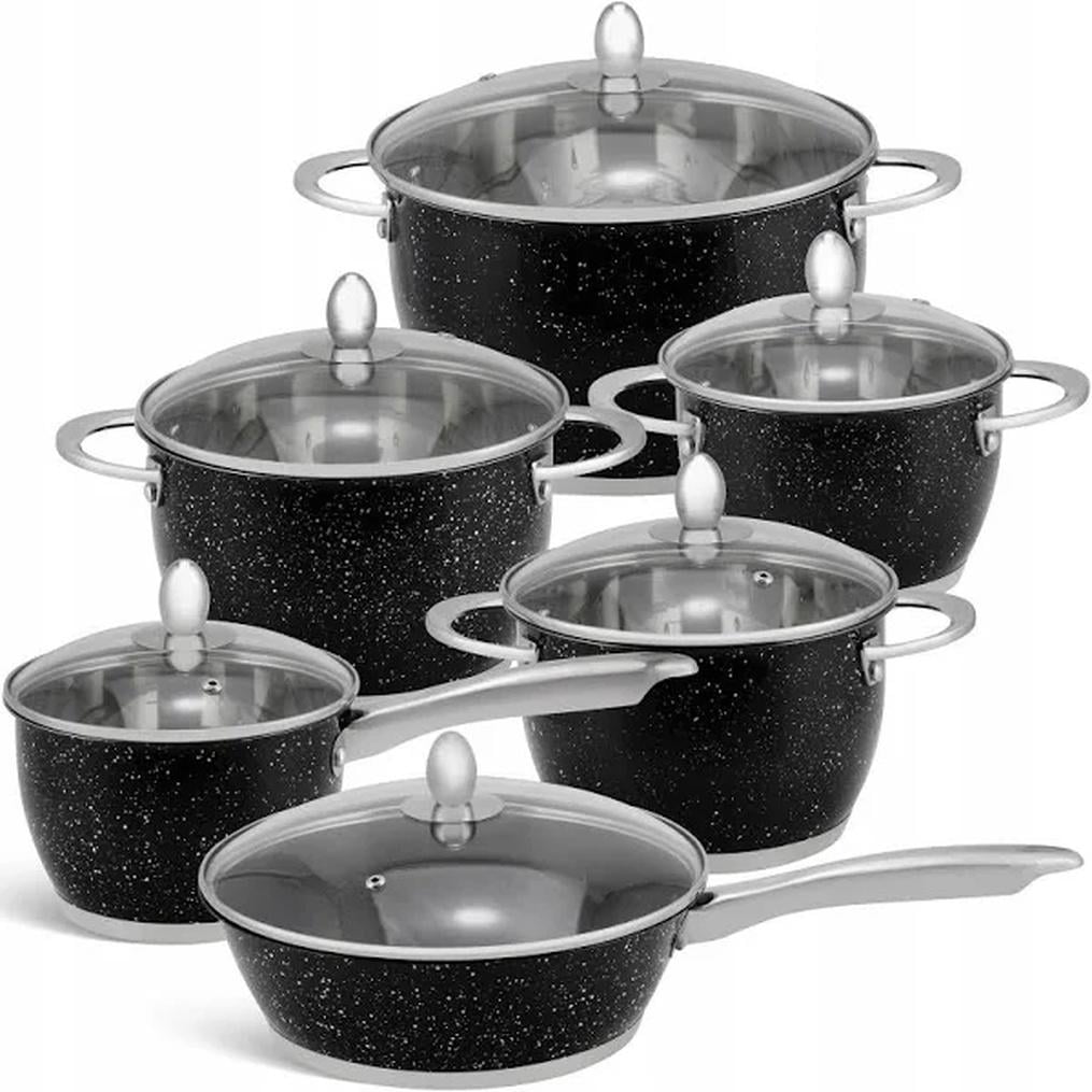 Набор посуды Edenberg EB-4051 со сковородой-сотейником из нержавеющей стали 12 предметов (57-46-EB-4051)