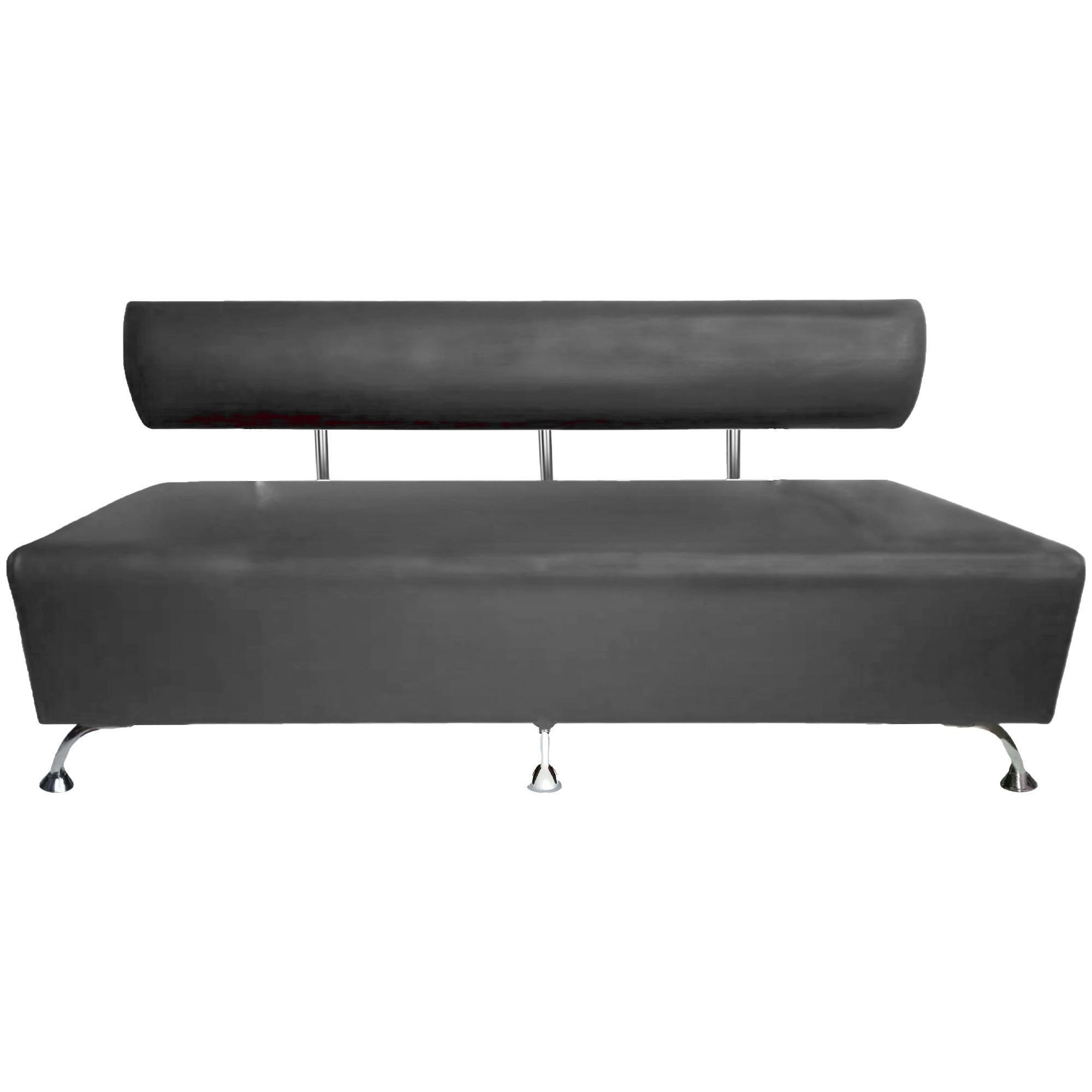 Диван офисный AVVS для ожидания/приемной 200 см с ножками 12 см Темно-серый (gnuta-75x200-dgr) - фото 2