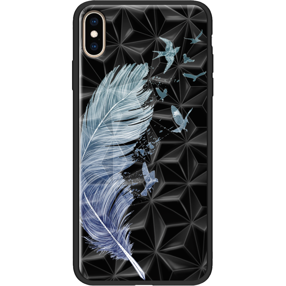 Чохол Boxface iPhone XS Max Feather Чорний силікон із призмою(35321-cc38-37858)