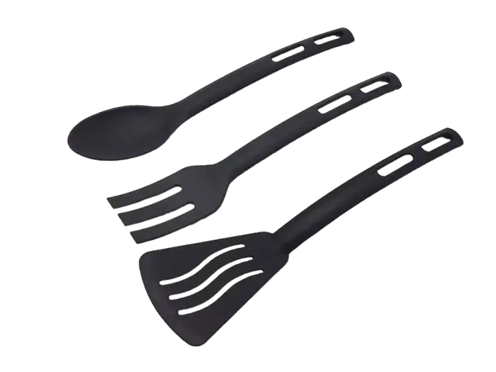 Набір кухонного приладдя пластикового ложка для гарніру/Виделка/лопатка L 23 см 3 шт.