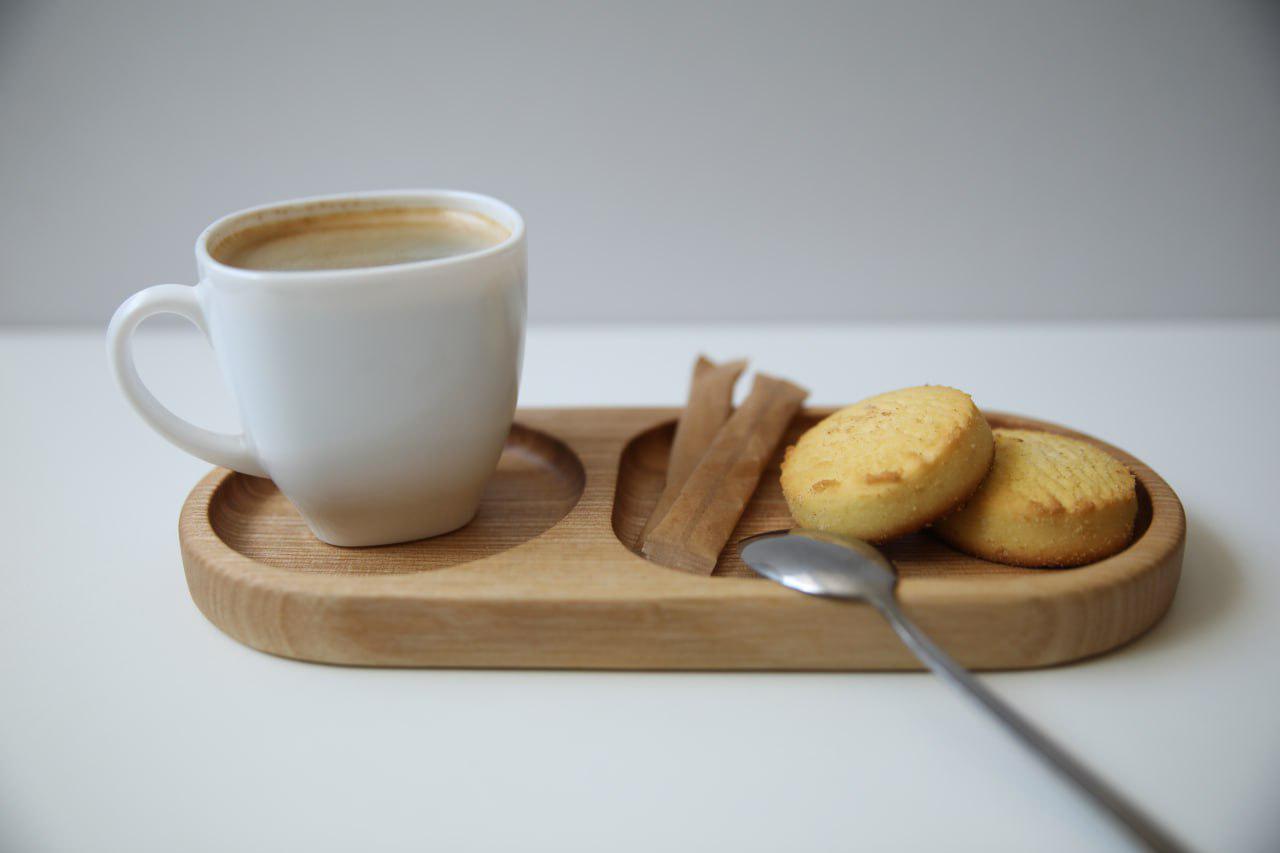 Подставка под кофейную чашку Эллипс двухсекционная Ясень (WDB-41.1) - фото 5