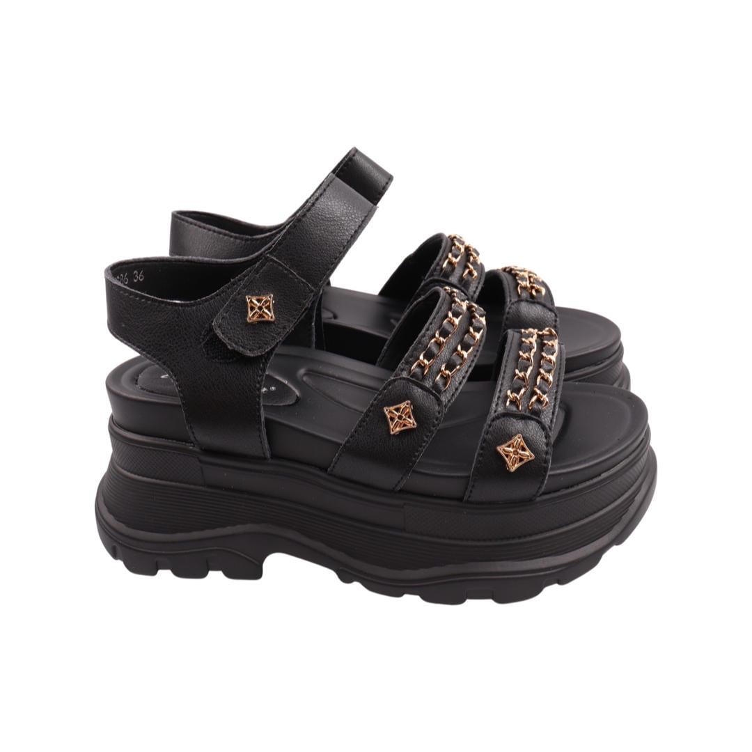 Босоножки женские Li Fexpert из кожи р. 38 Черный (930-22LBCPF)