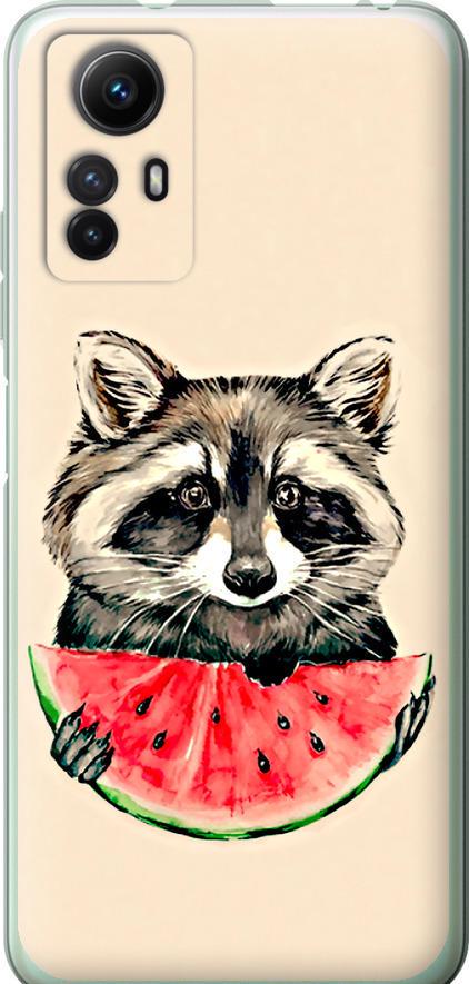 Чехол на Xiaomi Redmi Note 12S Енотик с арбузом (4605u-3065-42517) Чехол на Xiaomi Redmi Note 12S Енотик с арбузом (4605u-3065-42517)